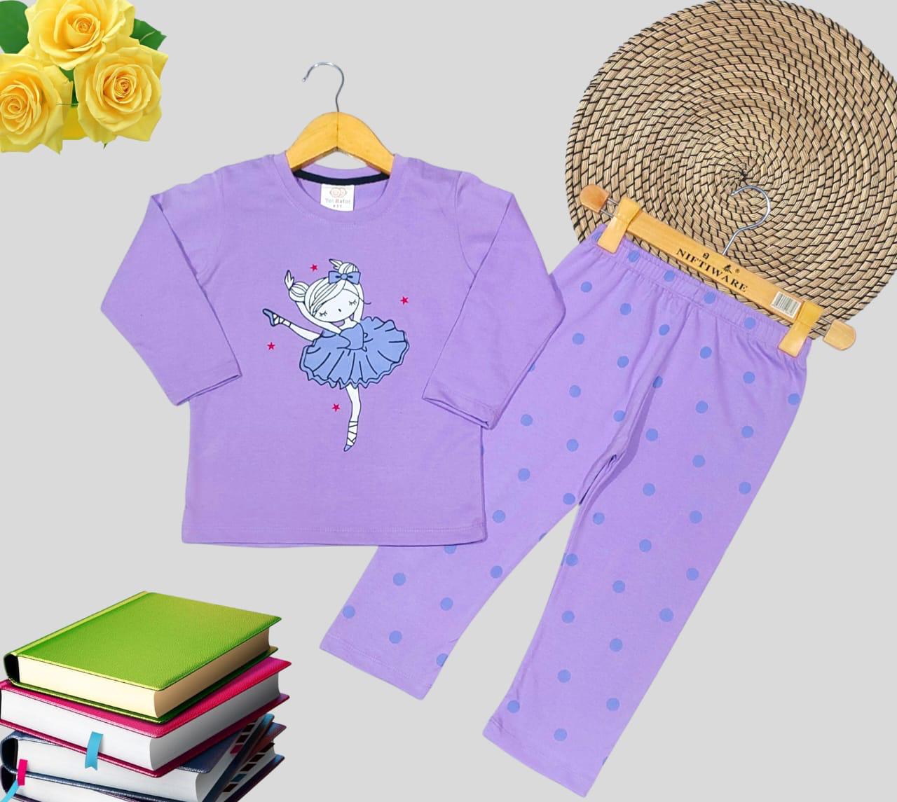 Doll Purple Shirt & Trousers Set for Girls